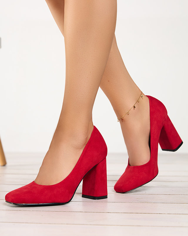 Escarpins rouges pour femmes à bout carré Zerila Footwear