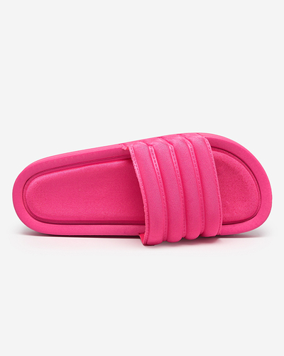 OUTLET Tongs femme rayures fuchsia Lenira - Footwear