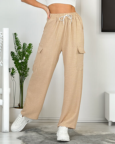 Royalfashion Pantalon large pour femme avec poches