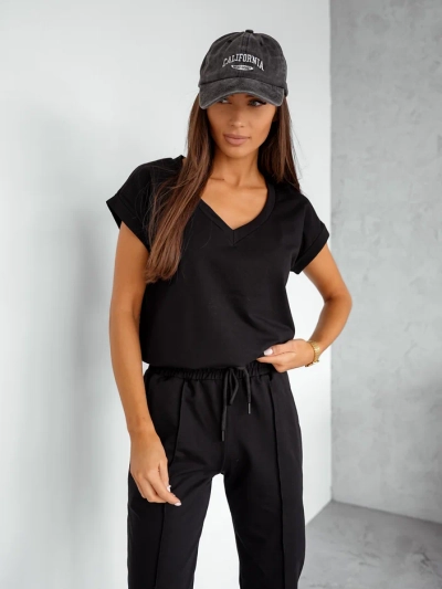 Ensemble décontracté en coton pour femmes Royalfashion avec des manches courtes