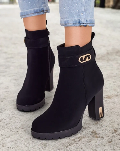 Bottines à talon compensé pour femmes Royalfashion Effe