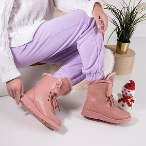 Bottes de neige roses avec fourrure Cool Breeze - Footwear