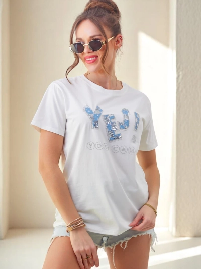 T-shirt en coton pour femmes Royalfashion Oui !