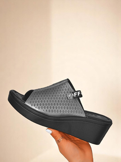 Royalfashion Sandales compensées pour femmes Luna Wedge