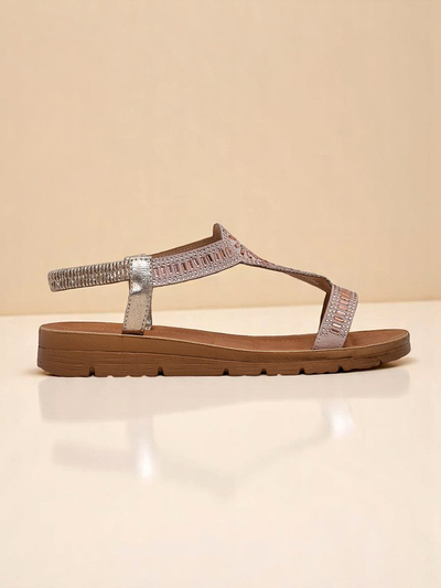 Sandales Royalfashion pour femmes avec brides décoratives Ava Shine