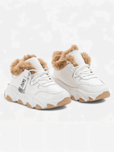 Baskets de sport blanches pour femme avec fourrure Nonua - Footwear