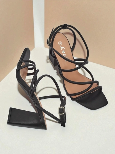 Sandales à talon carré pour femmes Royalfashion Elysia