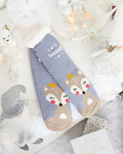 Royalfashion Chaussettes d'hiver pour femmes avec motif de Noël