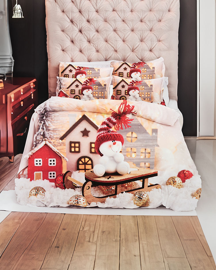 Royalfashion Literie de Noël 140x200 ensemble de 4 PIÈCES