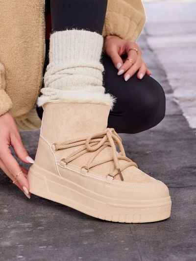 Bottes de neige à lacets pour femmes Royalfashion Moniuc