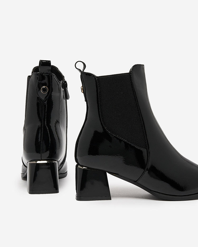 Royalfashion Bottes noires pour femmes à tige basse Nekery