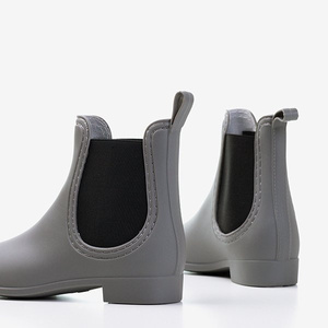 Bottes de pluie Fuda grises mates pour femmes - Footwear 1