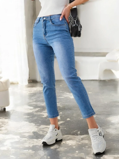 Royalfashion Jeans Mom en Coton pour Femmes
