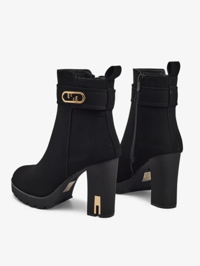 Bottines femme en éco-daim à talon bloc Tovia