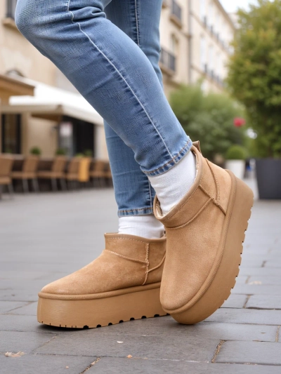 Royalfashion Bottes de neige à plateforme pour femmes a'la Dagodo