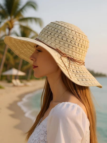 Royalfashion Chapeau de paille pour femme Convalia