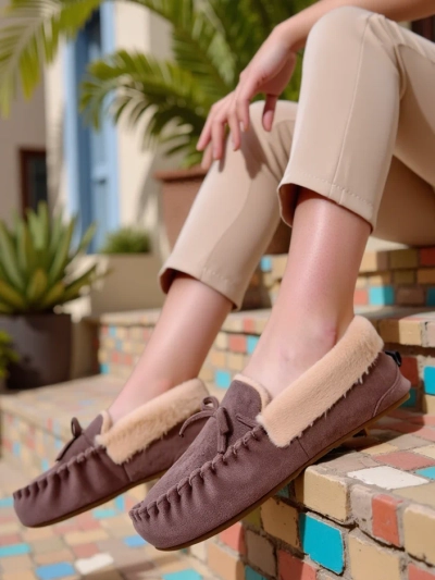 Mocassins Royalfashion pour femmes avec fourrure Ahtikes