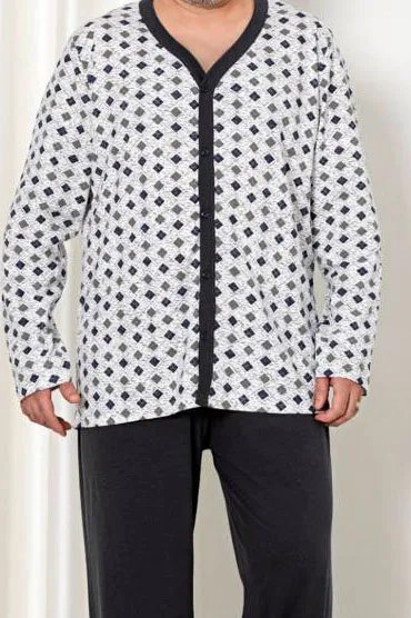 Pyjama en coton pour homme avec imprimé GRANDE TAILLE