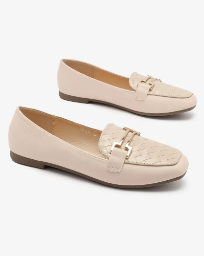OUTLET Royalfashion Beige mocassins pour femme Bulerol