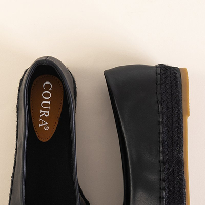 OUTLET Espadrilles noires pour femmes avec jets Edmaria - Chaussures