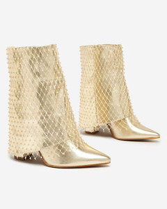 Royalfashion Bottes pour femmes avec maille ornée Siamondes