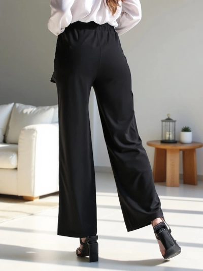 Pantalons larges pour femmes Royalfashion avec une boucle décorative