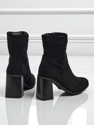 Bottines femme en éco-daim à talons épais Rune Fast