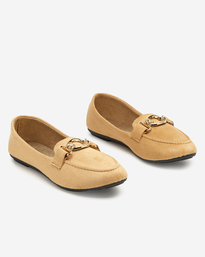 Mocassins en éco-daim beige Brussi - Footwear