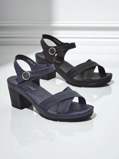 Sandales ""; talons carrés pour femmes Royalfashion SoleAura
