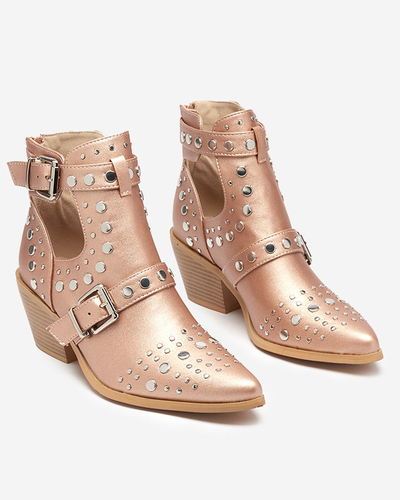 Bottines roses et dorées à jets Farrcy- Footwear