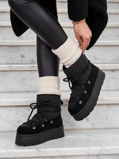Royalfashion Bottes de neige Filori à lacets pour femmes