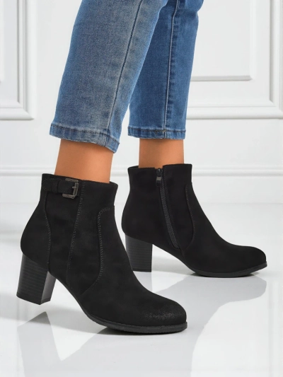 Bottines pour femmes en éco-daim à talons Crimson Dusk