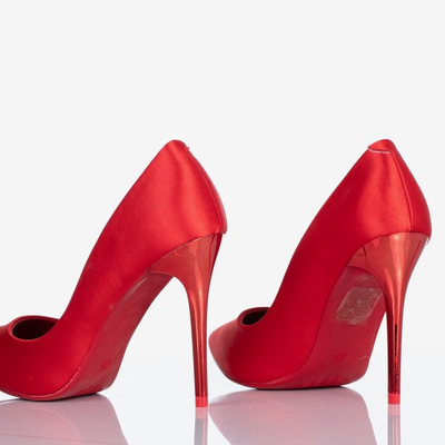 Escarpins Femme Red Satin Gold Star - Chaussures