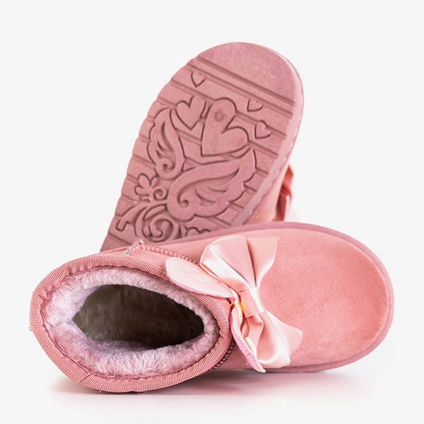 Bottes de neige pour enfants rose foncé avec décorations Meri - Footwear