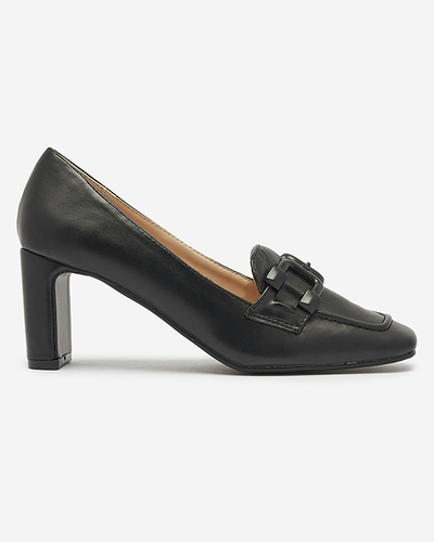 Escarpins de style mocassin pour femmes en noir Mokwell-Footwear