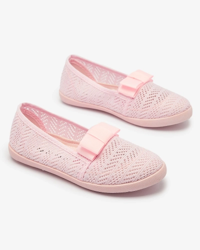 Baskets à nœuds pour filles en rose pâle Lolisa - Chaussures