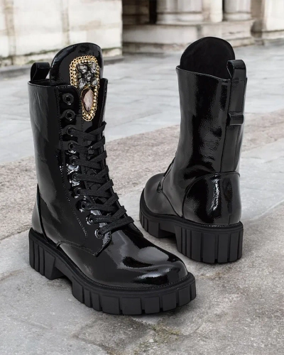 Royalfashion Bottes à lacets Operre pour femme