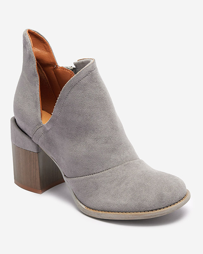 Bottines femme gris clair avec découpes Cintura - Footwear