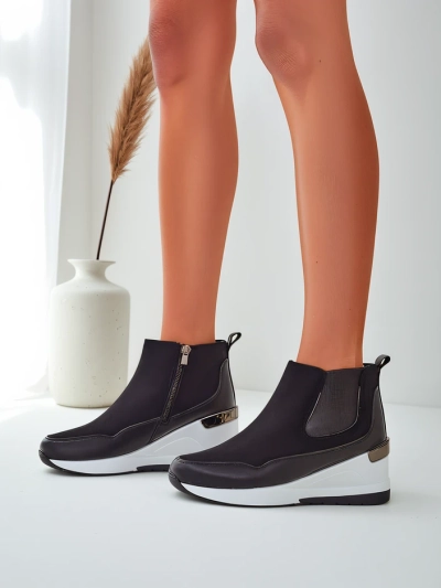 Royalfashion Bottines pour femmes sur un talon caché Zafico