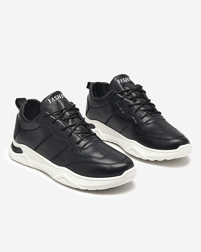 OUTLET Chaussures de sport en cuir écologique pour hommes en noir Frossg- Footwear