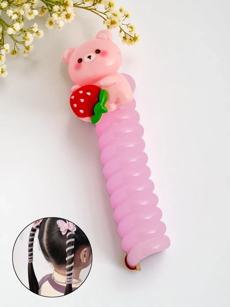 Royalfashion Élastique à cheveux ressort avec ourson Teddy Twist