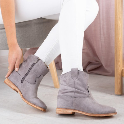 Santiags grises à talon compensé Bertold - Footwear