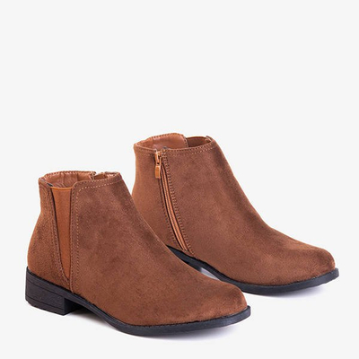 Boots femme marron foncé a'la Chelsea boots Achlum - Chaussures