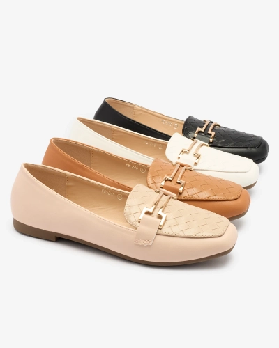 OUTLET Royalfashion Beige mocassins pour femme Bulerol