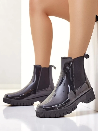 Royalfashion Bottes en caoutchouc laquées pour femmes EriEri