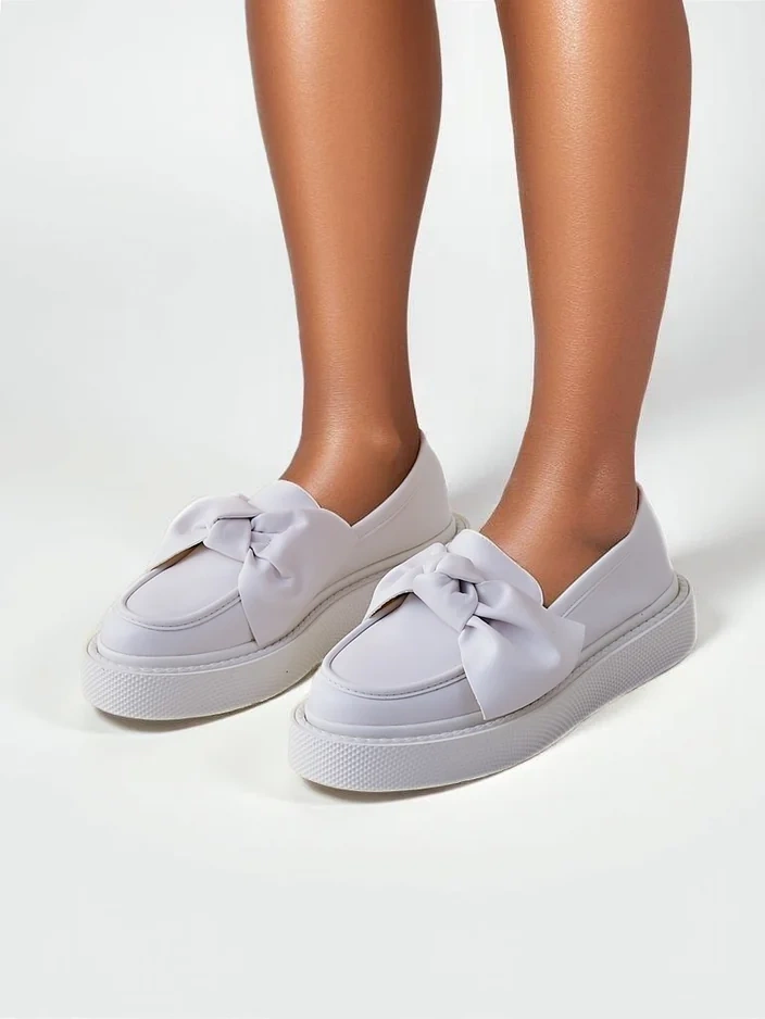 Royalfashion Mocassins élégants pour femmes avec un nœud Ortto