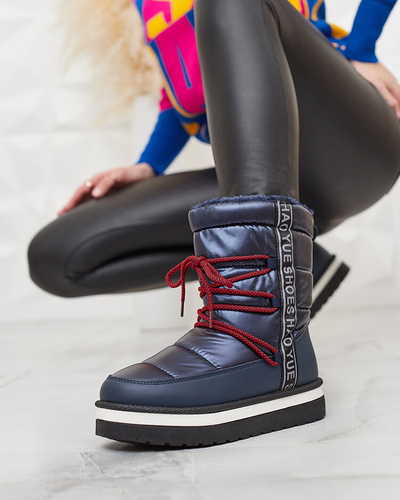 Royalfashion Bottes de neige pour femmes bleu marine Gepanden