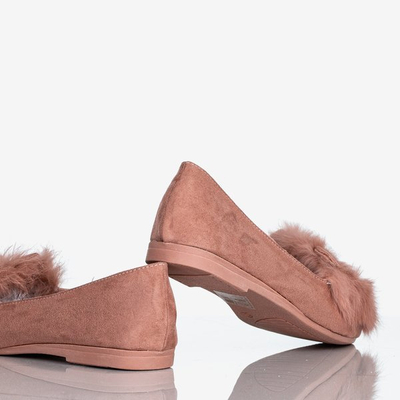 Ballerines femme roses avec fourrure et oreilles Darya - Footwear