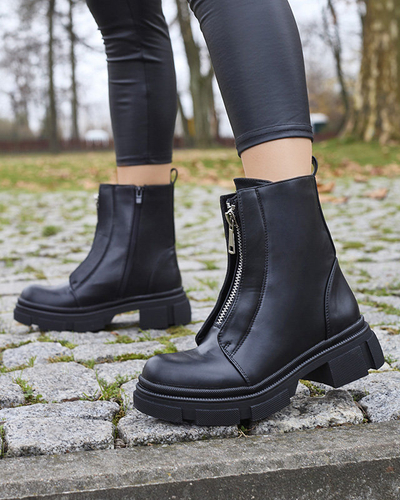 OUTLET Bottes hautes noires isolées pour femmes Slovys- Footwear