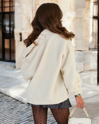 Royalfashion Veste en peau de mouton a'la pour femme